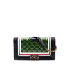 Chanel Multicolor Quilted Lambskin Crest East West Boy Flap Secondhand