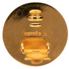 Hermès Gold Plated Enamel Round Clip On Earrings Secondhand
