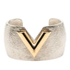 Louis Vuitton Textured Brass Essential V Colorama Open Cuff Bracelet Secondhand