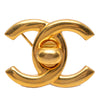 Chanel CC Gold Plated Turn Lock Brooch Secondhand