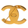 Chanel CC Gold Plated Turn Lock Brooch Secondhand