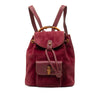 Gucci Mini Suede Bamboo Drawstring Backpack Secondhand