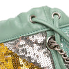 Gucci Small GG Marmont Sequined Diagonal Matelasse Leather Bucket Bag Secondhand
