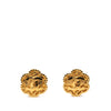 Chanel CC Gold Plated Flower Clip On Earrings Secondhand