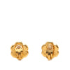 Chanel CC Gold Plated Flower Clip On Earrings Secondhand
