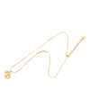 Dior Gold Plated Rhinestones CD Logo Pendant Necklace Secondhand