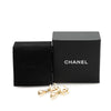 Chanel Gold Plated CC Faux Pearl Drop Clip on Earrings Secondhand