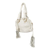 Secondhand Paola Del Lungo Woven Leather Bag with Fringe - '90s