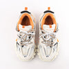 Balenciaga Track Panel Style Mesh and Nylon Sneakers in White x Orange, Size 41 EU Secondhand