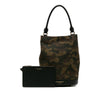Burberry Suede Camouflage Bucket Bag Secondhand