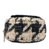 Chanel CC Quilted Tweed and Shearling Round Clutch With Chain Secondhand