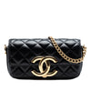 Chanel Quilted Lambskin Giant CC Flap Phone Holder with Chain Secondhand