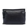 LOEWE Embossed Anagram Leather Repeat T Clutch Secondhand