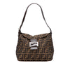 Secondhand Fendi Zucca Canvas Double Flap Shoulder Bag