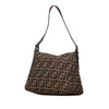 Secondhand Fendi Zucca Canvas Double Flap Shoulder Bag