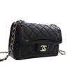 Secondhand Chanel Mini CC Quilted Shiny Lambskin Half Flap