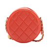 Chanel CC Quilted Lambskin Pearl Crush Round Clutch with Chain Secondhand