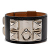 Hermès Swift Leather and Palladium Plated Collier de Chien Bracelet S Secondhand
