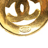Secondhand Chanel Gold Plated CC Round Pendant Necklace