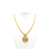 Secondhand Chanel Gold Plated CC Round Pendant Necklace