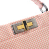 Fendi Medium Checkered Leather Sequin Peekaboo Iconic Satchel Secondhand
