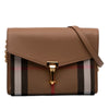 Burberry Small Leather and House Check Canvas Derby Macken Crossbody Secondhand