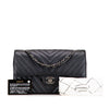 Chanel Medium Classic Chevron Caviar Double Flap Secondhand