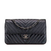 Chanel Medium Classic Chevron Caviar Double Flap Secondhand