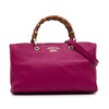 Gucci Medium Calfskin Bamboo Shopper Satchel Secondhand
