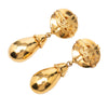 Chanel CC Gold Plated Dangle Clip On Earrings Secondhand