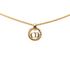 Dior Gold Plated CD Logo Twisted Round Pendant Necklace Secondhand