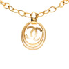 Chanel CC Gold Plated Oval Pendant Necklace Secondhand