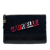 Chanel Large Tweed and Calfskin Embroidered Gabrielle O Case Clutch Secondhand