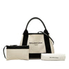 Balenciaga Canvas Navy Cabas Satchel XS Secondhand