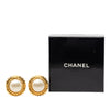 Chanel Gold Plated Faux Pearl Clip On Earrings Secondhand