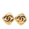 Chanel CC Gold Plated Clip On Earrings Secondhand