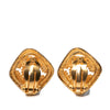 Chanel CC Gold Plated Clip On Earrings Secondhand