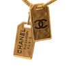 Chanel CC Gold Plated 31 Rue Cambon Dog Tag Pendant Necklace Secondhand