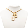 Chanel CC Gold Plated 31 Rue Cambon Dog Tag Pendant Necklace Secondhand