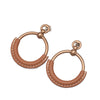 Hermès Gold Plated Barenia Loop Earrings Secondhand