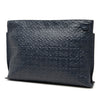 LOEWE Embossed Anagram Leather Repeat T Clutch Secondhand