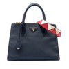 Prada City Calf Trimmed Saffiano Greche Paradigme Bag Secondhand