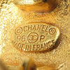 Chanel CC Gold Plated Quilted Round Clip On Earrings Secondhand