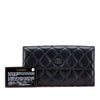Chanel Quilted Lambskin Flap Long Wallet Secondhand