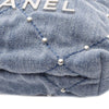 Chanel Mini Denim Studded 22 Handbag Secondhand