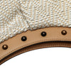 Gucci Woven Leather Bamboo Studded Hobo Secondhand