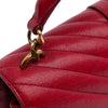 Saint Laurent Medium Quilted Chevron Sheepskin College Satchel Secondhand