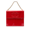 Chanel CC Patent Chain Top Handle Flap Secondhand