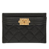 Chanel Quilted Lambskin Boy Card Holder Secondhand