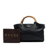 Gucci Medium Calfskin Bamboo Shopper Satchel Secondhand